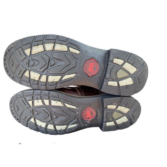 Justin Stampede Boots Work Mens 9.5 Brown Black WK4665 Leather Western Cowboy - Picture 12 of 16